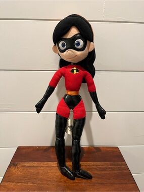 Disney Elastigirl Plush Doll in Red, Black and Orange Accents